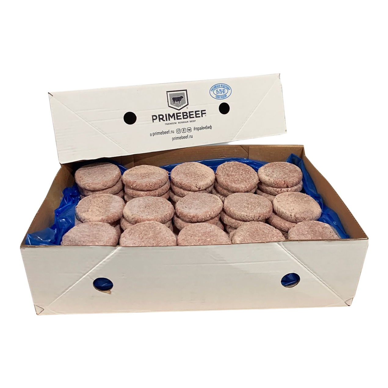 

Стейки из говядины Primebeef Burger Classic замороженные 180 г х 60 шт