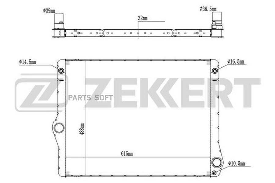 

Радиатор охлаждения двигателя BMW 5 (F10 F11) 09- 7 (F01-F04) 10- Zekkert MK1024