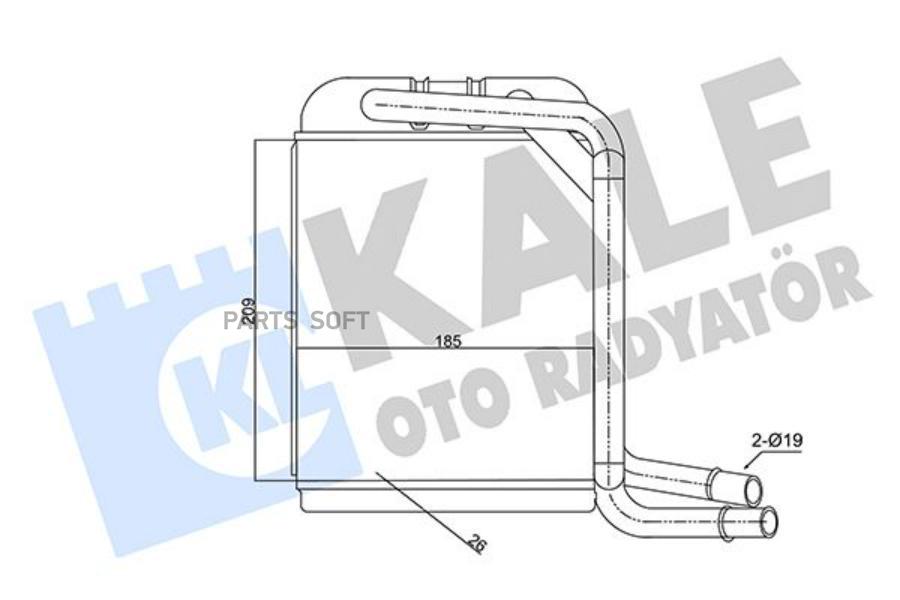 

Радиатор отопителя VOLKSWAGEN MULTIVAN V/ VI/ TRANSPORTER V/ VI HEATER KALE 347380