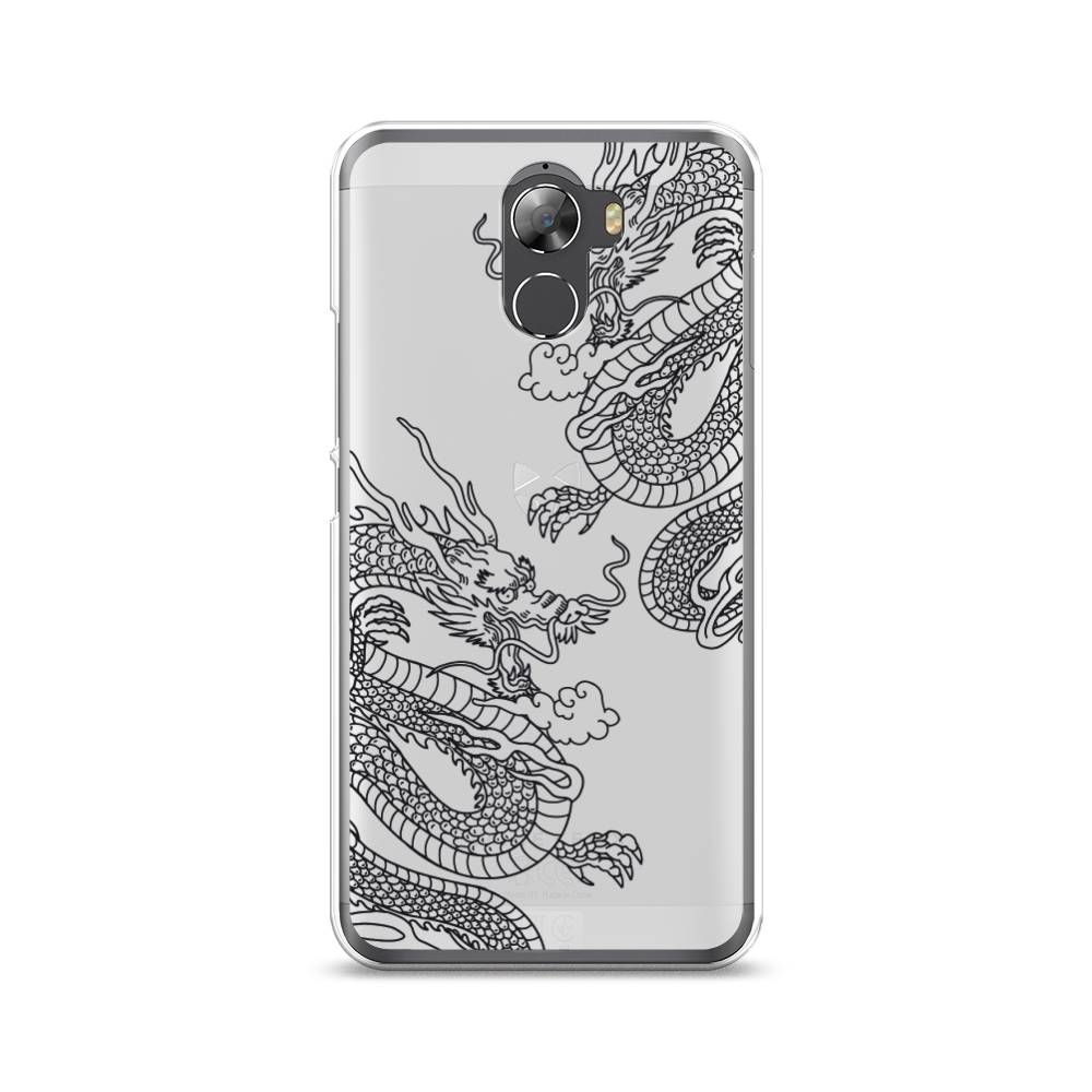 

Чехол на Wileyfox Swift 2 "Два китайских дракона", Серый;черный, 210350-1