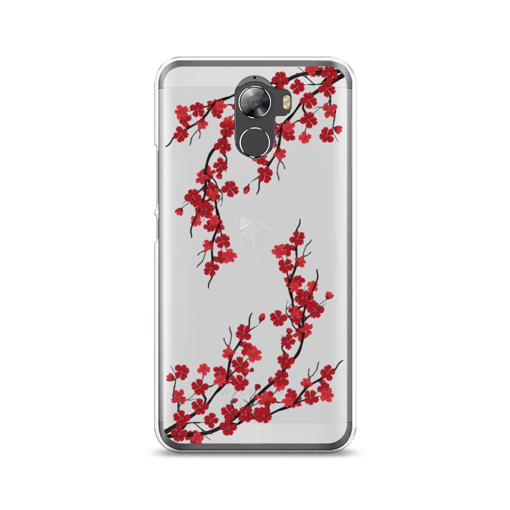 

Чехол на Wileyfox Swift 2 "Красная сакура", Красный;черный, 210350-2