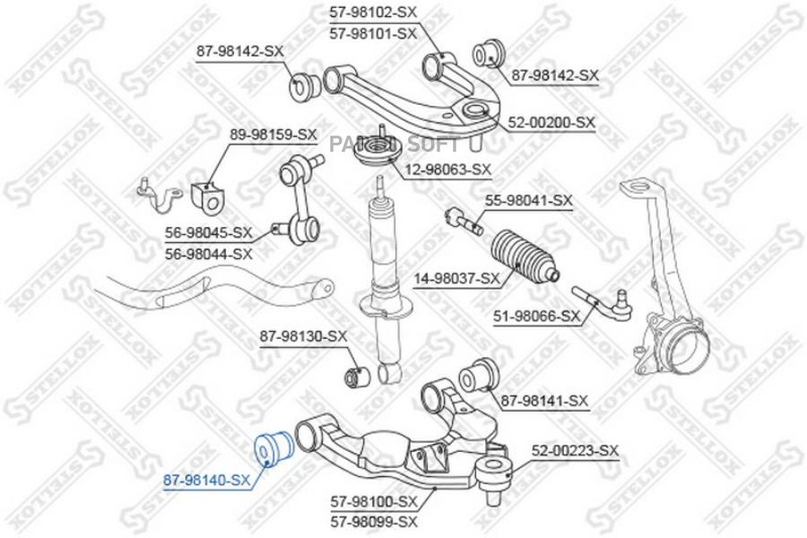 

STELLOX Сайлентблок STELLOX 8798140sx