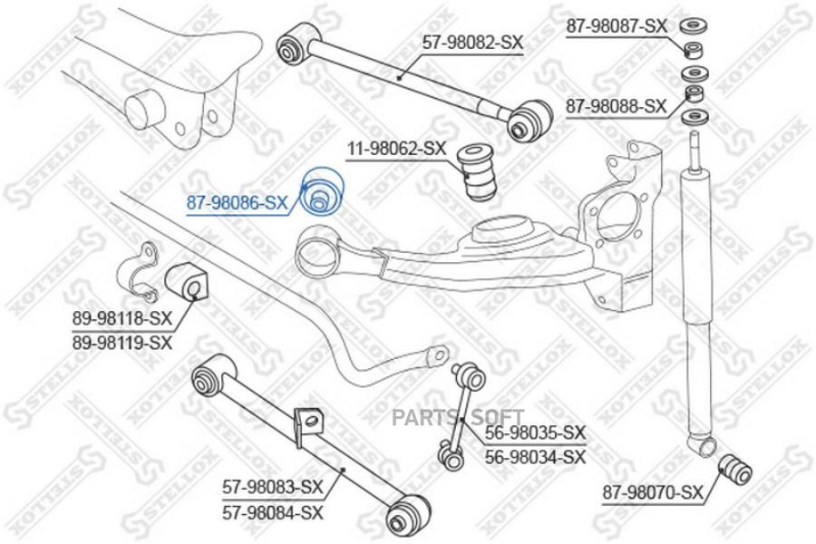 

STELLOX Сайлентблок STELLOX 8798086sx
