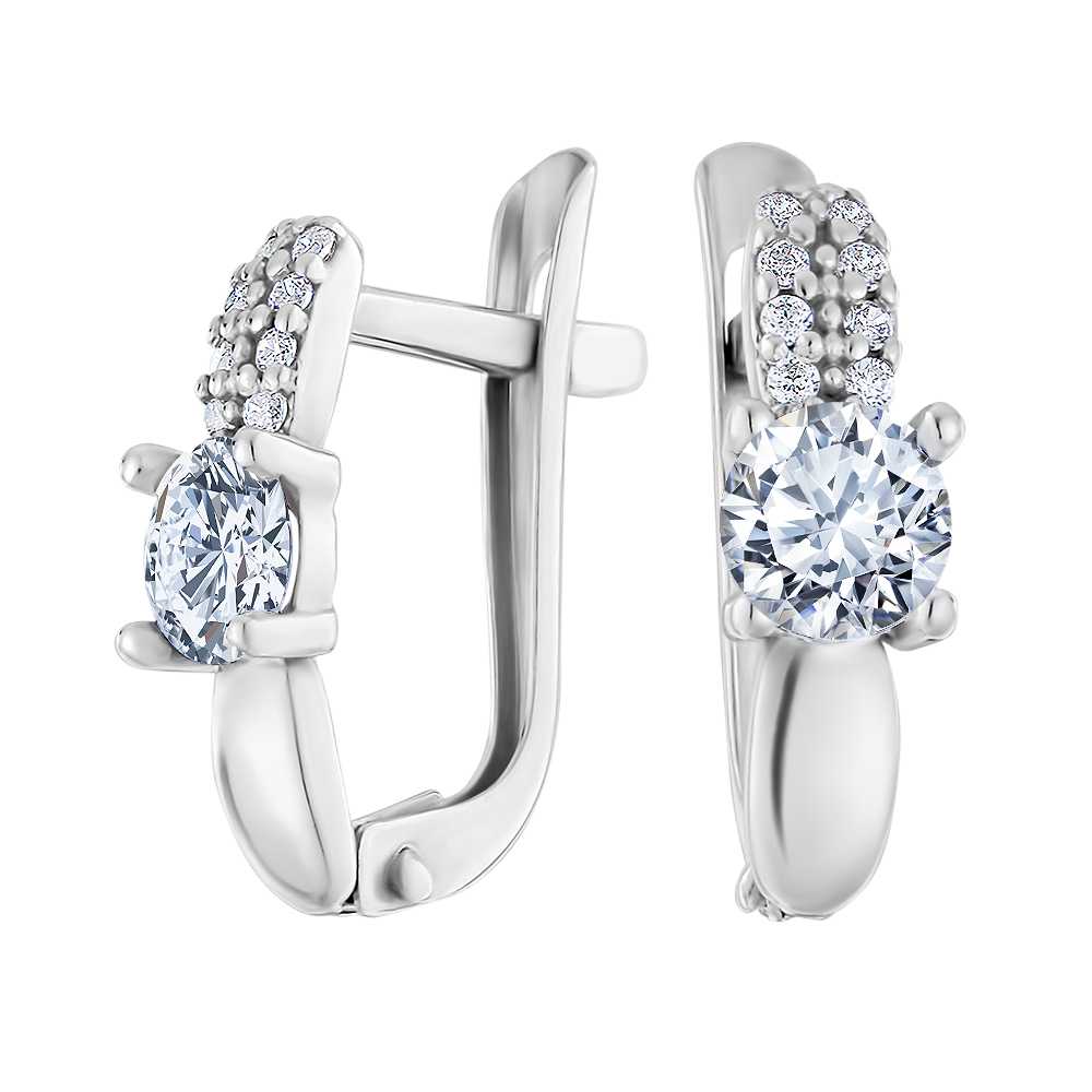 

Серьги из серебра с фианитом ЮВЕЛИР КАРАТ 2125768/9, 2125768/9