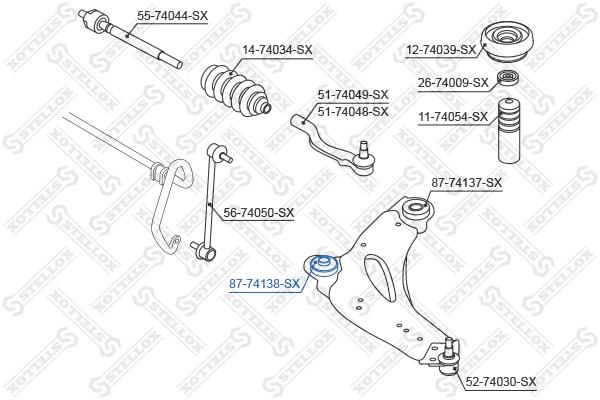 

STELLOX Сайлентблок STELLOX 8774138sx