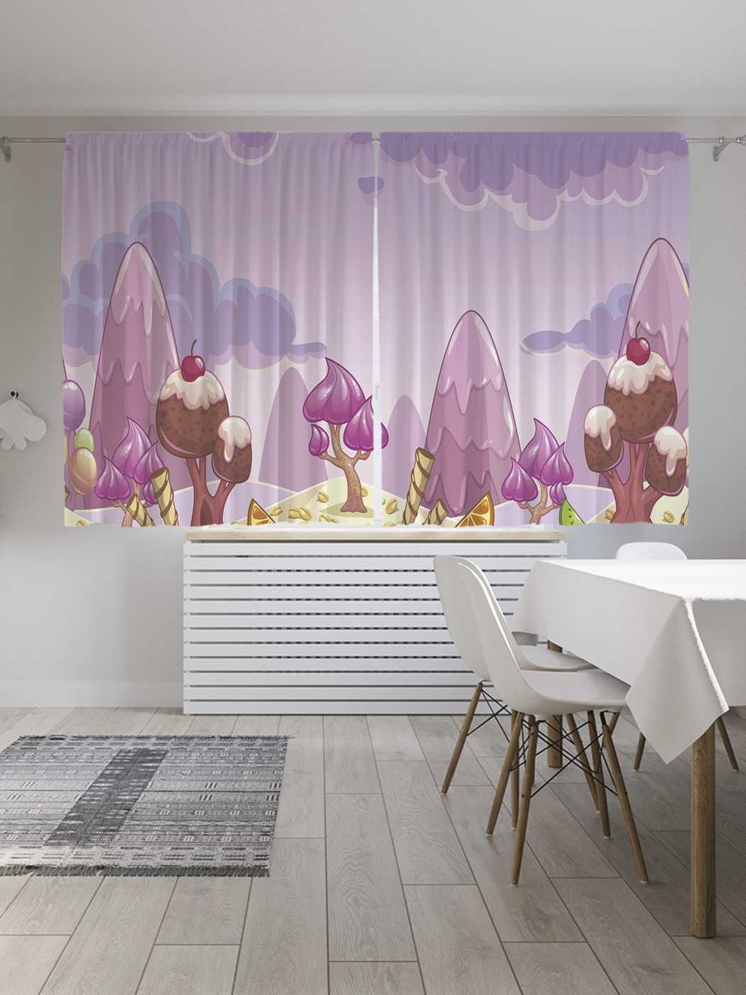 

Шторы JoyArty c фотопечатью "Сладкая фантазия" из сатена, 290х180 см, Сладкая фантазия