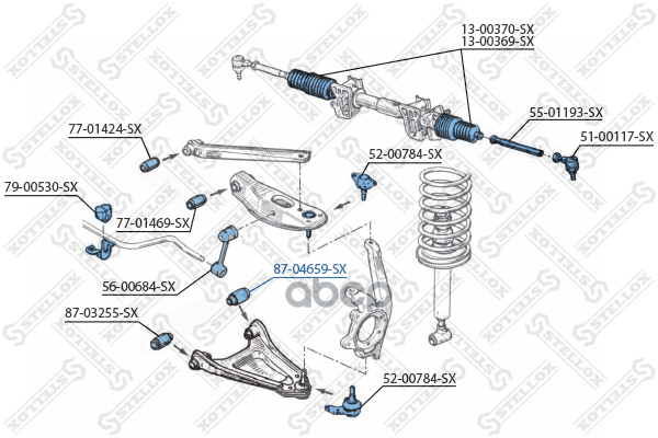 

STELLOX Сайлентблок STELLOX 8704659sx