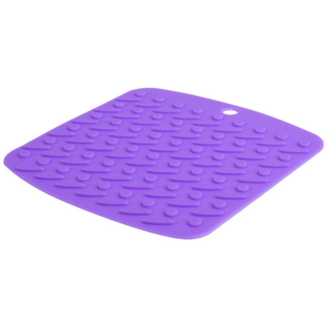 фото Коврик силиконовый термостойкий для горячей посуды eliza home, фиолетовый, wh90414