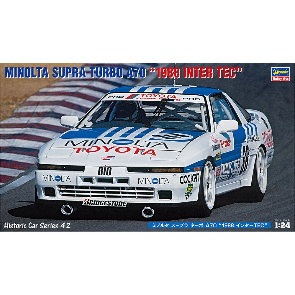 фото Сборная модель hasegawa 1/24 автомобиль minolta supra turbo a70 "1988 inter tec" 21142