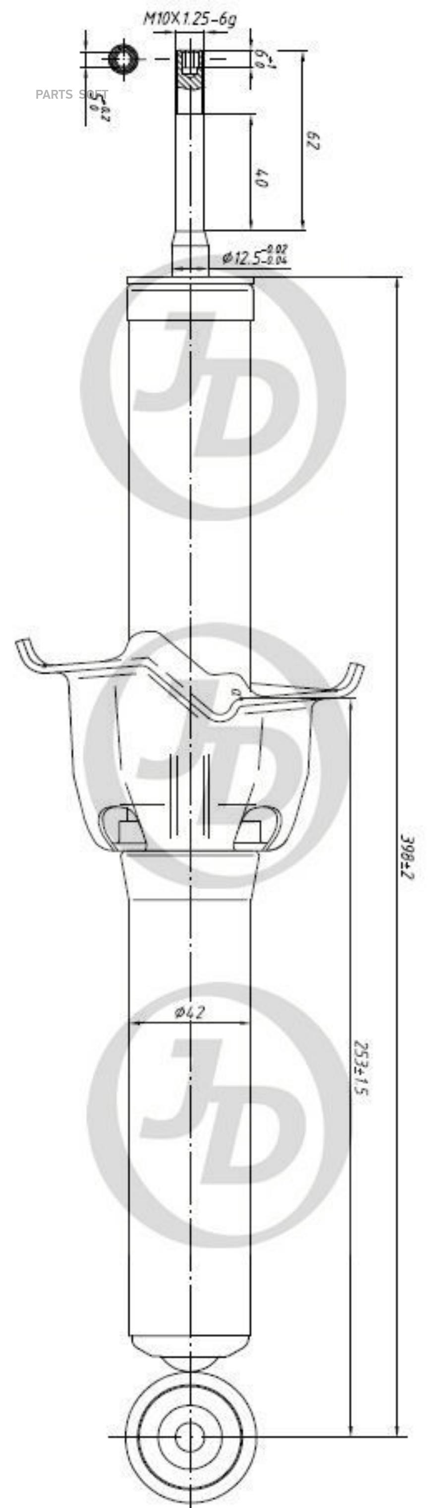 

Амортизатор Газомасляный Задний /341261/ Just Drive арт. JAA0089