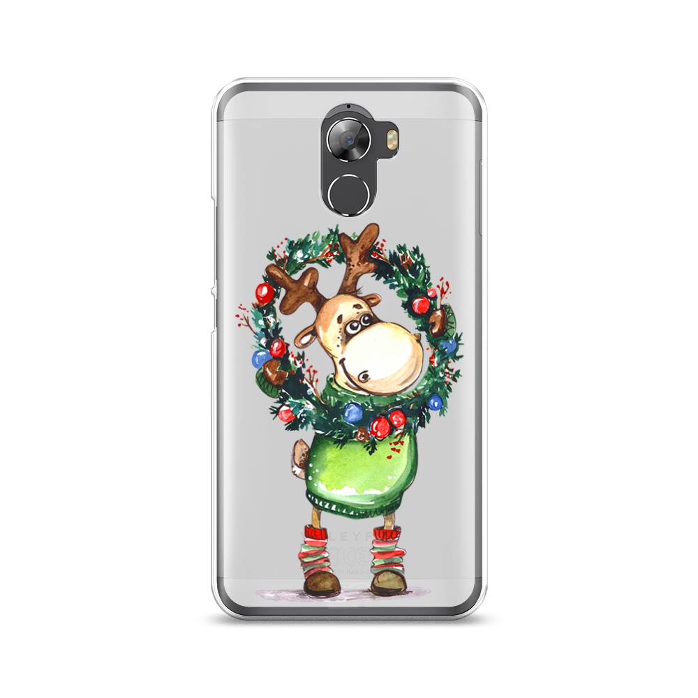 

Чехол на Wileyfox Swift 2 "Олень с новогодним венком", 210350-4