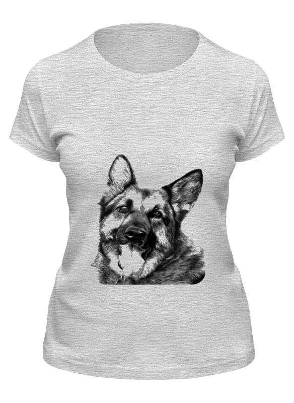 

Футболка женская Printio Овчарка серая 2XL, Серый, Овчарка