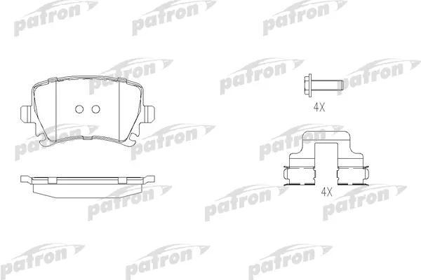 

Тормозные колодки PATRON дисковые PBP1636