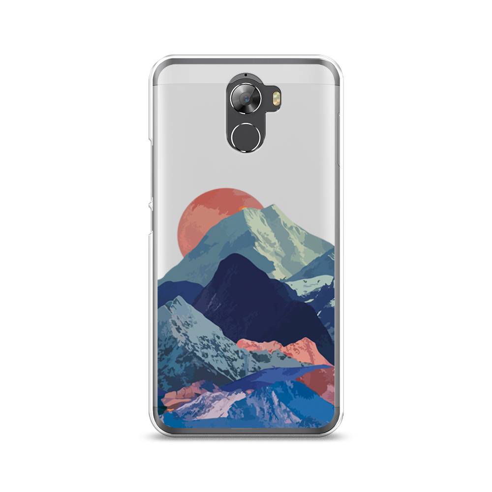 

Чехол на Wileyfox Swift 2 "Закат в снежных горах", Красный;серый;голубой, 210350-2