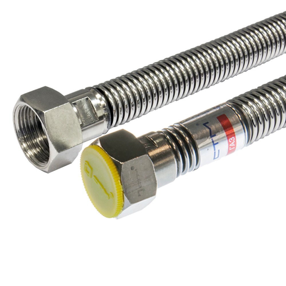 

Подводка для газа сильфонная STM CGHF1250 ГАЗ 1/2 г/г 500 см, Серый, CGH