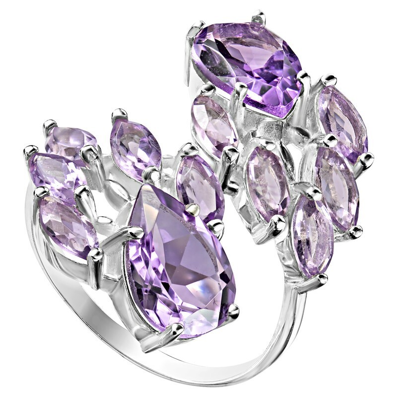 

Кольцо из серебра с аметистом р., LAZURIT-ONLINE 836400, 836400