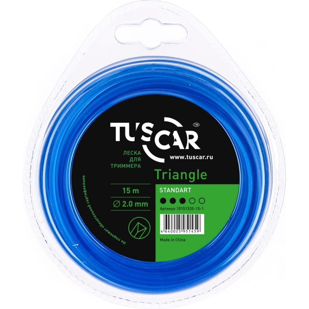 

Леска для триммера TUSCAR Triangle Standart, Синий