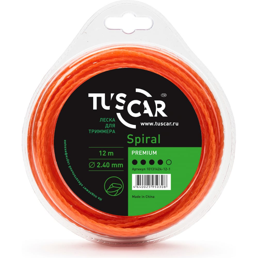 Леска для триммера TUSCAR Spiral Premium