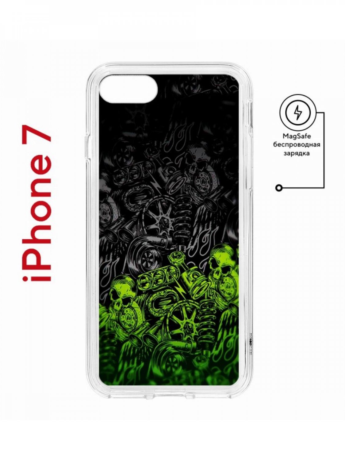 Чехол на iPhone 7, 8, SE 2020 2022 MagSafe Kruche Print Garage противоударный с магнитом