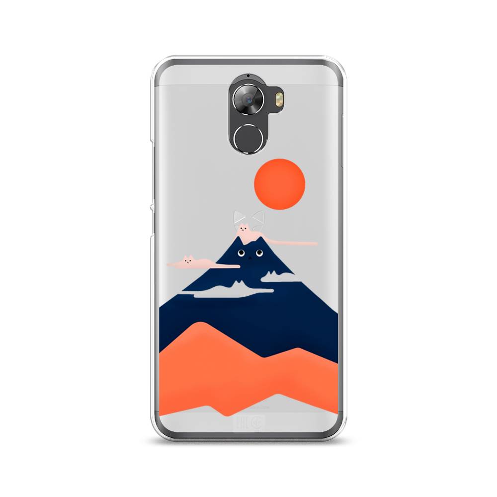 

Чехол на Wileyfox Swift 2 "Кот-гора", Черный;оранжевый, 210350-4