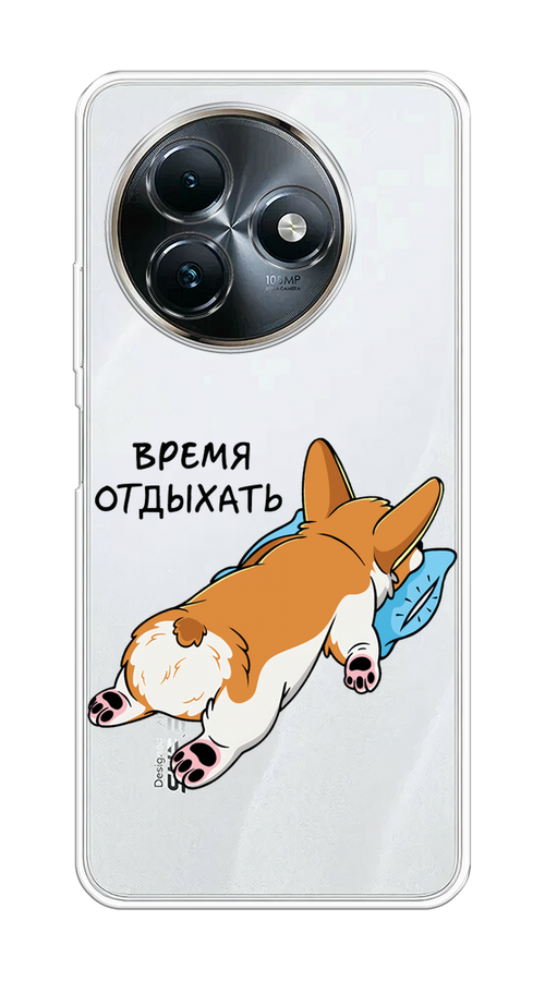 

Чехол на Itel S24 "Корги отдыхает", Черный;коричневый;голубой, 3202050-1