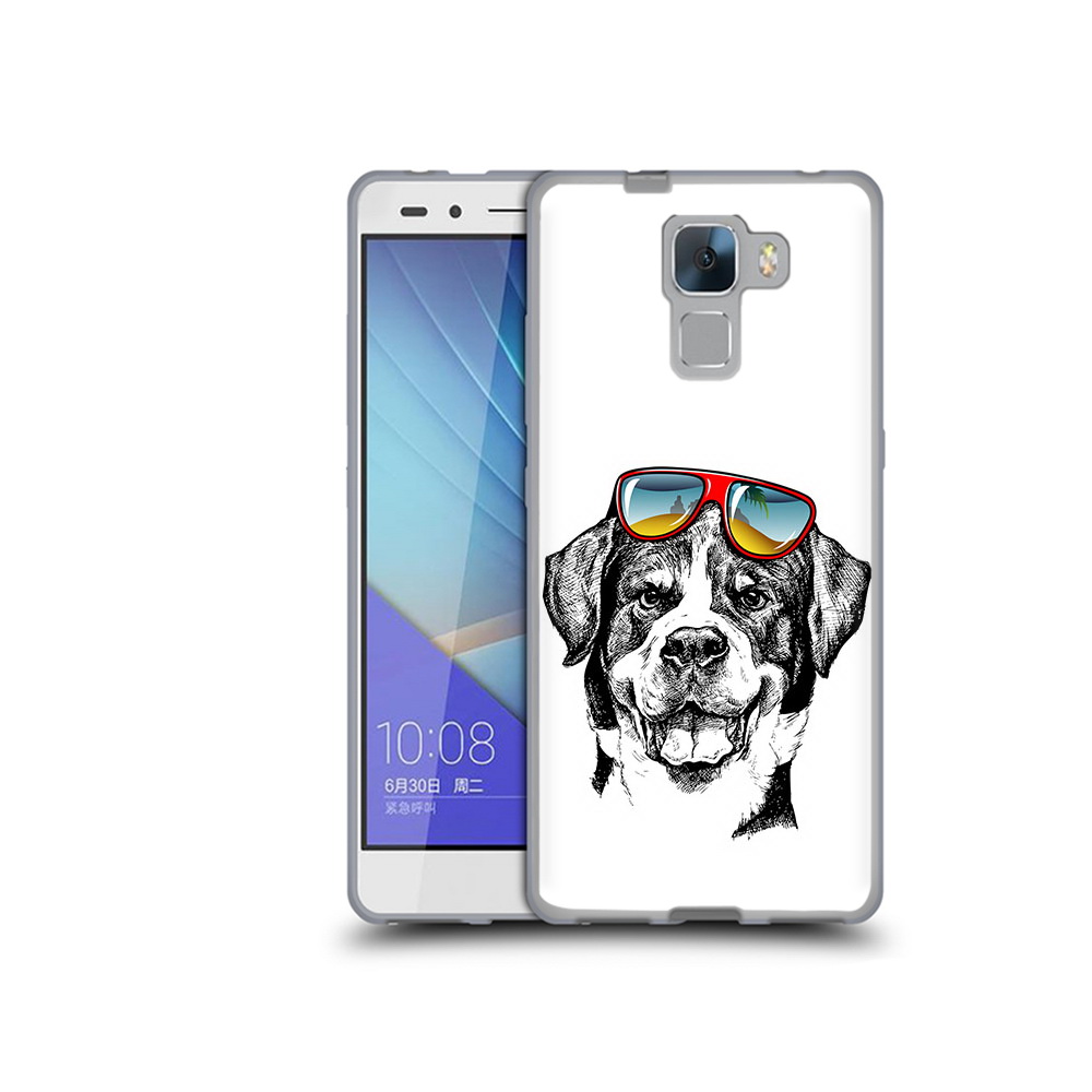 

Чехол MyPads Tocco для Honor 7 счастливая собака (PT28758.36.631), Прозрачный, Tocco