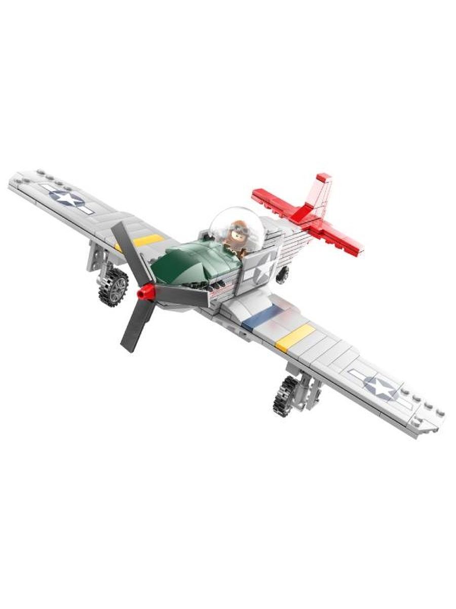 Конструктор JAKI Истребитель P-51 Mustang JK9158, 330 деталей