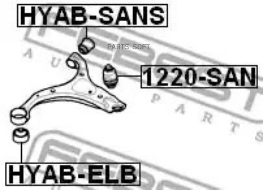 

Сайлентблок Рычага Задн FEBEST HYABSANS