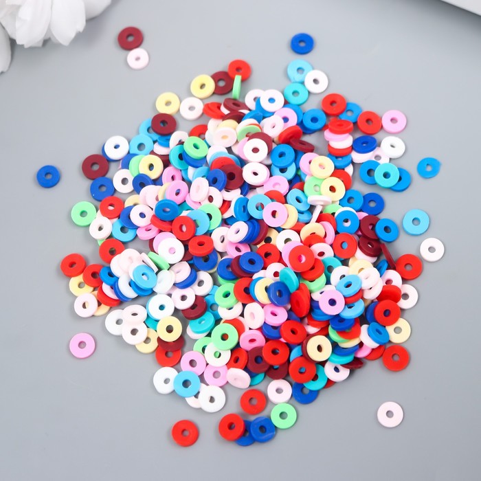 

Бусины для творчества Арт Узор PVC Колечки разноцветные набор 330 шт 0,1х0,6х0,6 см, 3шт, Разноцветный