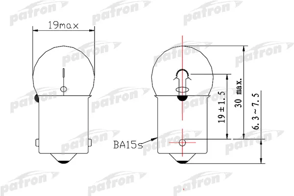 Лампа накаливания автомобильная PATRON PLR5W