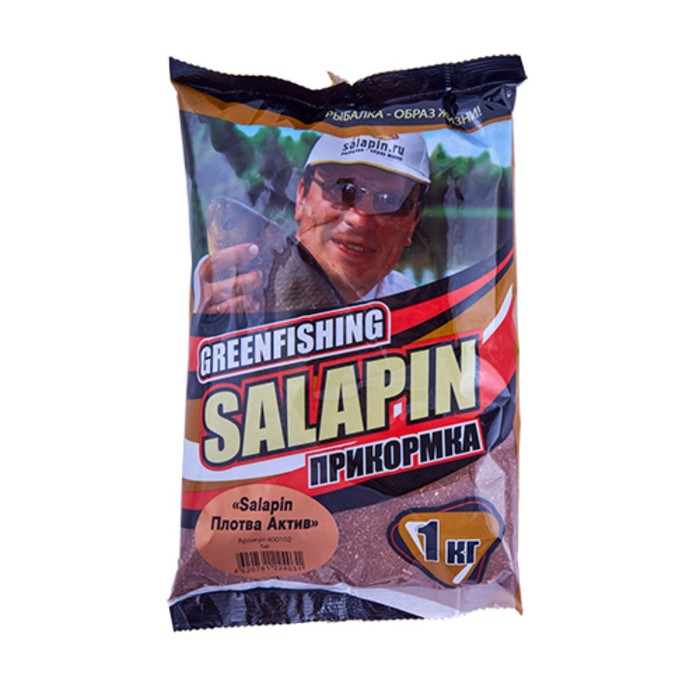 

Прикормка Greenfishing Salapin Плотва Актив 1кг, Коричневый, Salapin