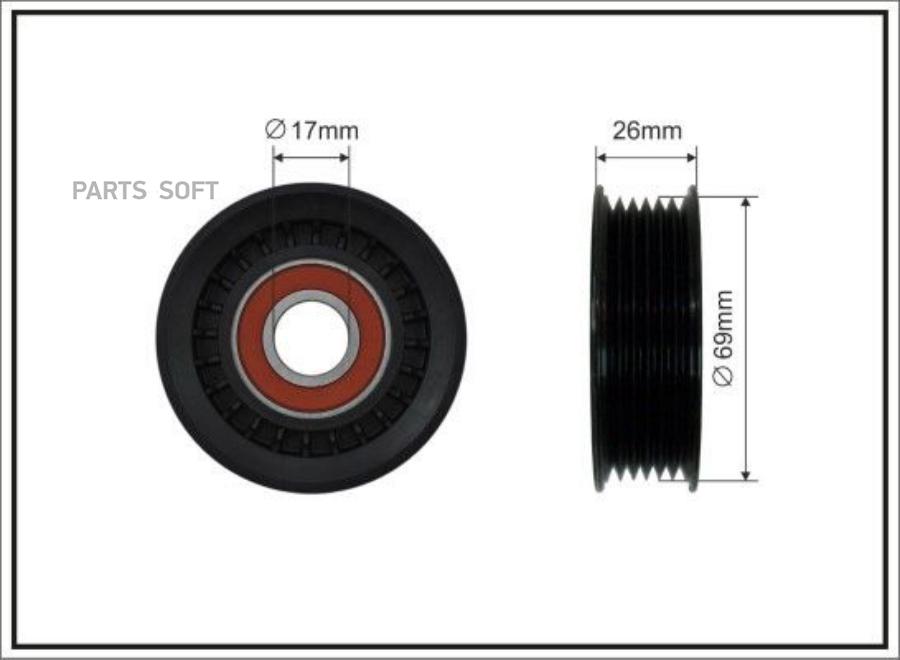 Ролик Приводного Ремня CAFFARO арт. 500481