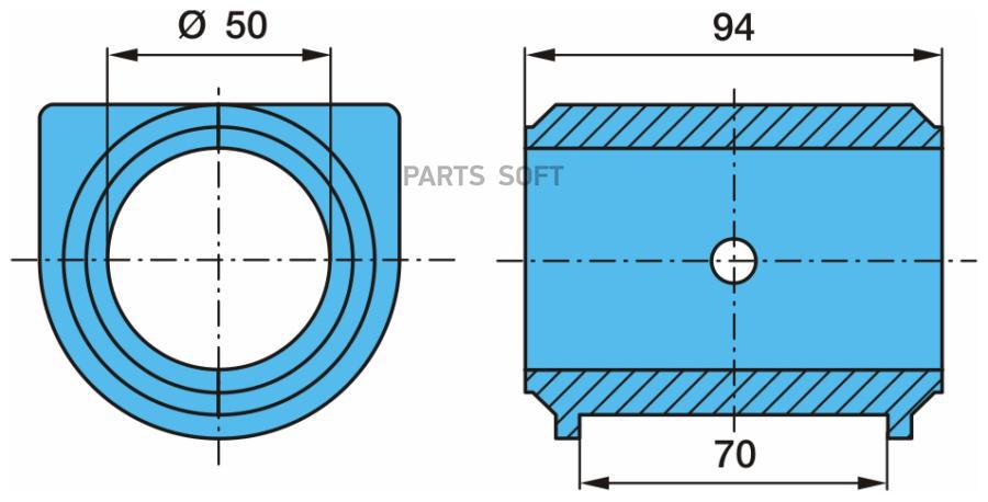 

Втулка стабилизатора BPW 50х70х94