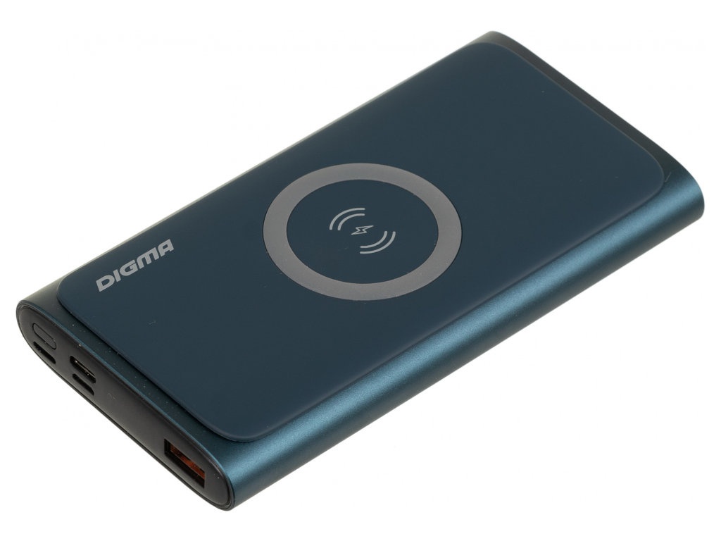 

Внешний аккумулятор Digma DGPQ10G 10000mAh 3A QC PD 20W Blue DGPQ10G22CBL / 1455650, DGPQ10G