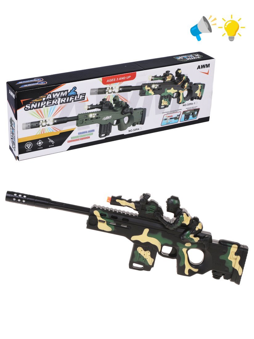 

Автомат Наша Игрушка 339A-1 41,5*5*14 см, свет и звук, коробка