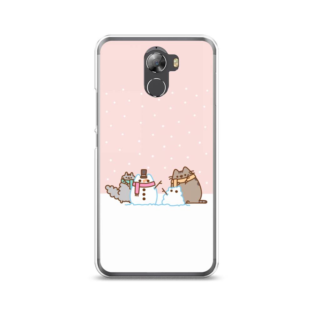 

Чехол на Wileyfox Swift 2 "Котики в снегу", Розовый;белый;серый, 210350-5