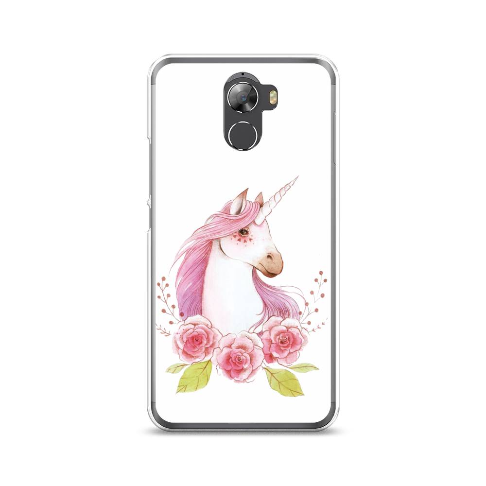 

Чехол на Wileyfox Swift 2 "Единорог цветы", Белый;розовый;серый, 210350-1