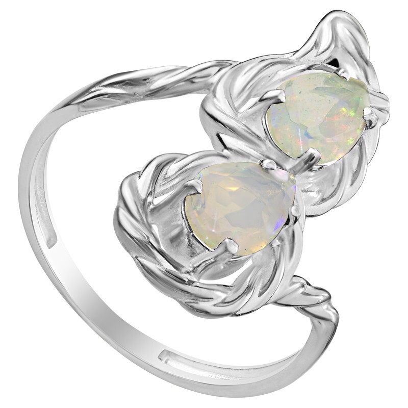 Кольцо из серебра с опалом р.19,5 LAZURIT-ONLINE 818000