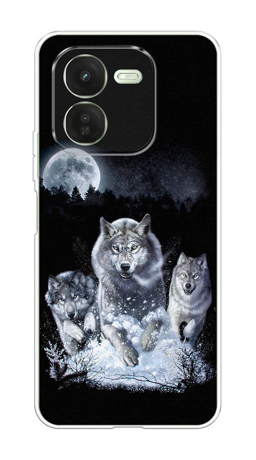 

Чехол на Vivo iQOO Z9X "Стая волков под луной", Черный;белый;серый, 2612250-1