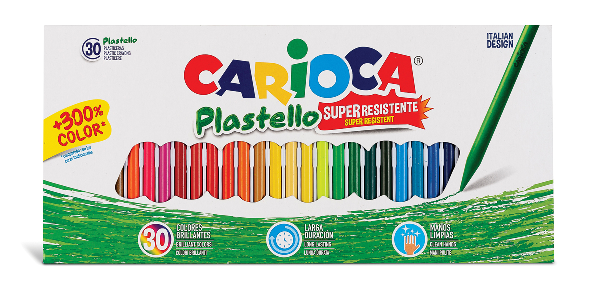 

Набор мелков пластиковых 30 цветов Carioca Plastello 42881, 42881