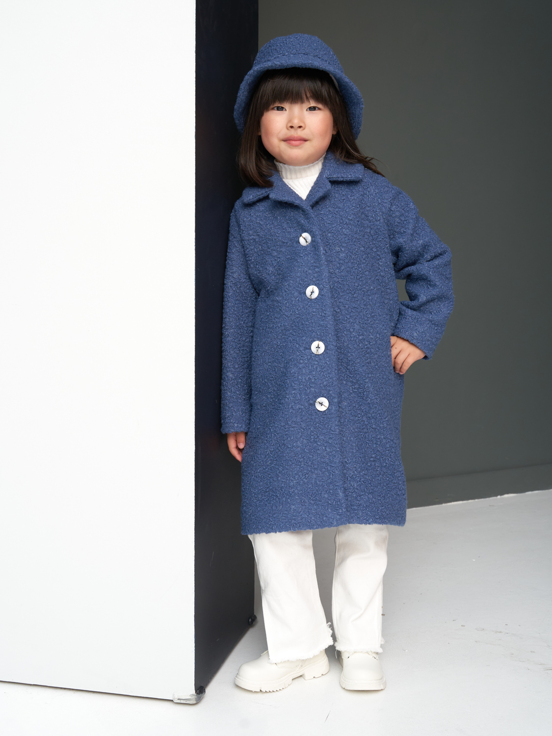 Пальто детское Prime Baby PPL00223, синий, 134 prime baby платье детское стильное ppp03006blk01