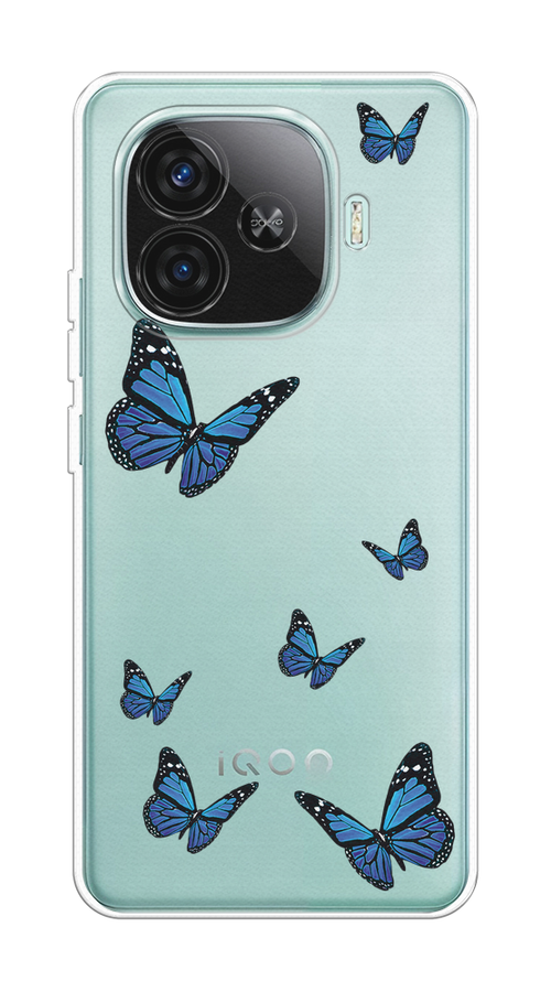 

Чехол на Vivo iQOO Z9 "Blue butterflies", Синий;черный, 2612150-1