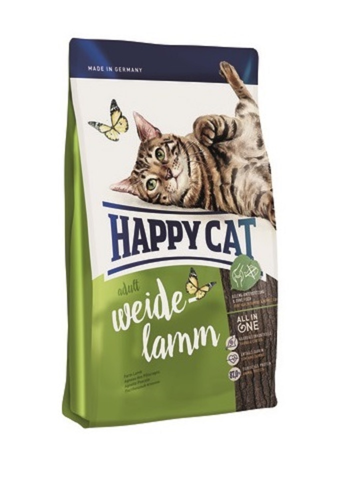 фото Сухой корм для кошек happy cat adult fit&well weide-lamm, с ягненком, 10кг