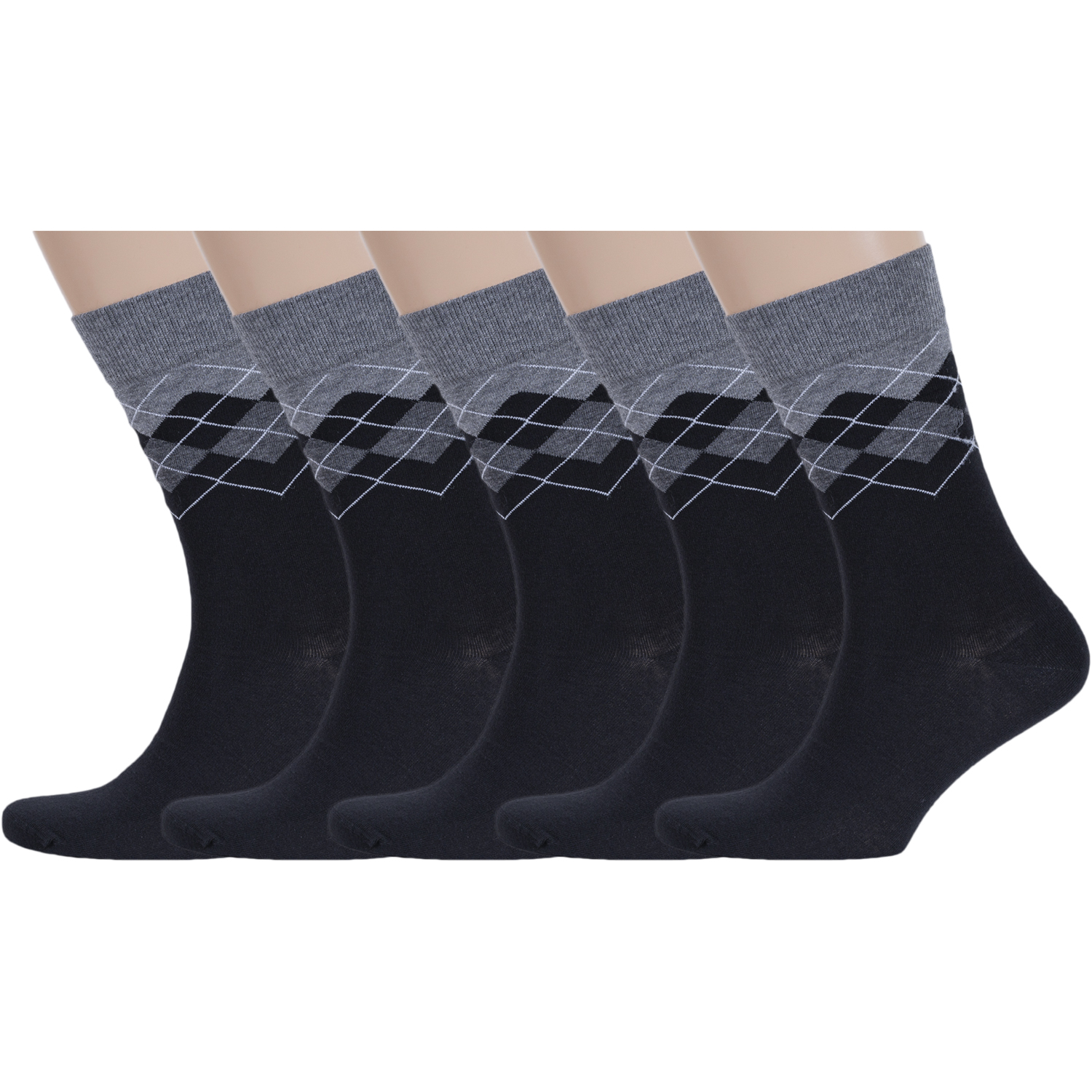 

Комплект носков мужских RuSocks 5-М3-13019 черных 38-41, 5-М3-13019
