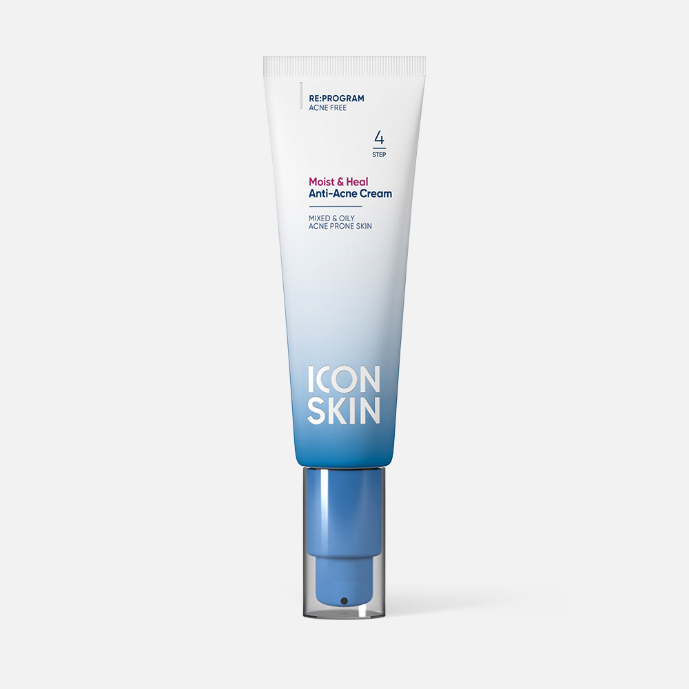 Крем для лица Icon Skin Moist & Heal, увлажняющий для кожи склонной к акне 50 мл