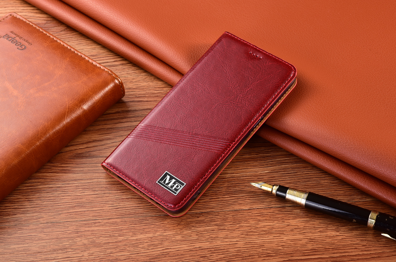 

Чехол-книжка MyPads Premium Pelle di Marmo для Xiaomi Redmi Note 12S из качественной на, Красный