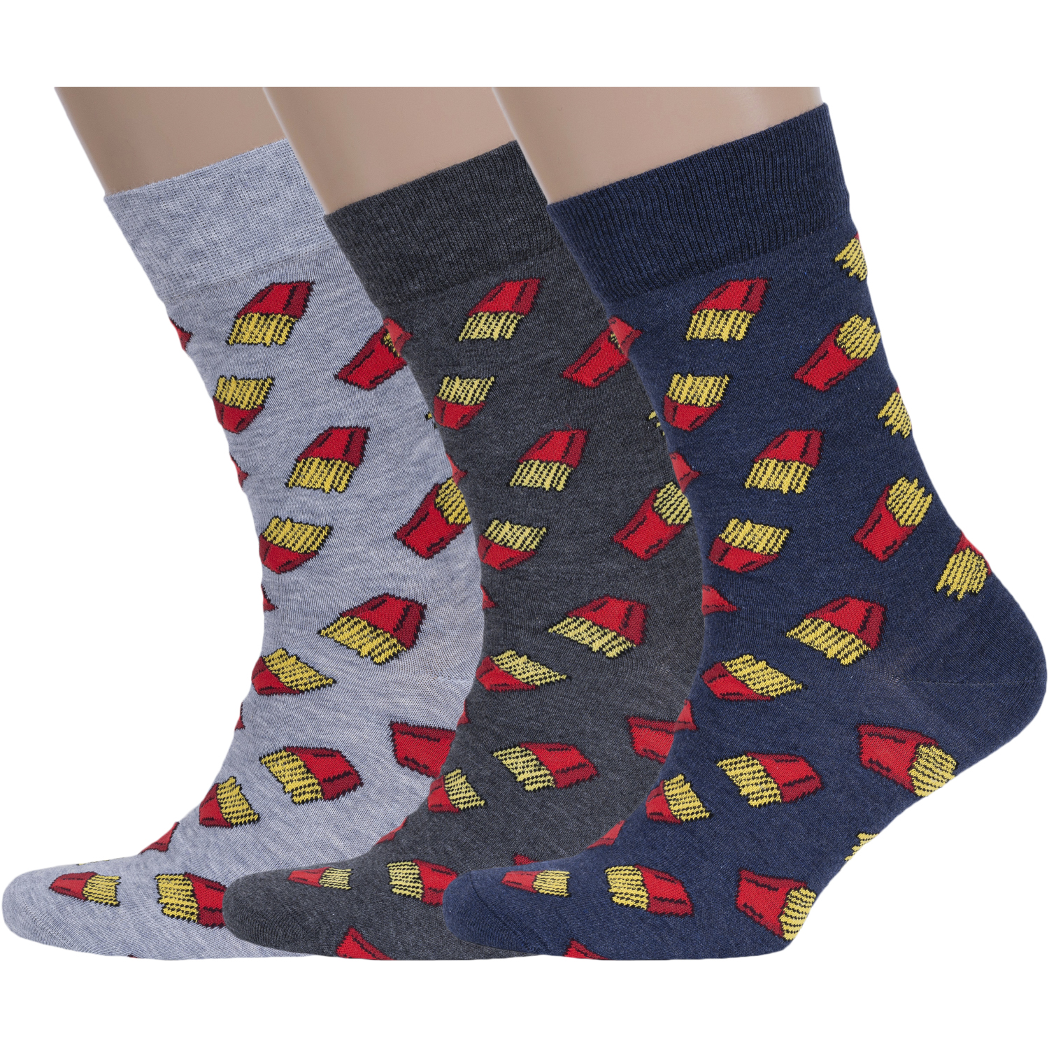 

Комплект носков мужских RuSocks 3-М3-13014 разноцветных 39-42, 3-М3-13014
