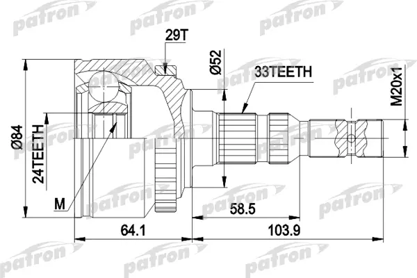 

ШРУС PATRON PCV1452