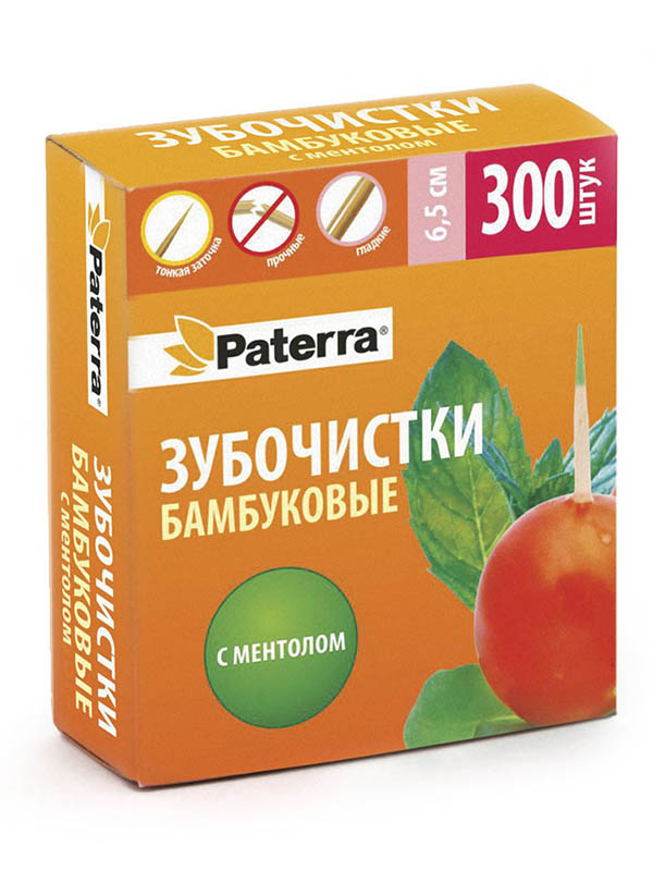 

Зубочистки Paterra 300шт 401-842, 401-842