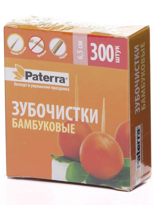 

Зубочистки Paterra 300шт 401-841, 401-841